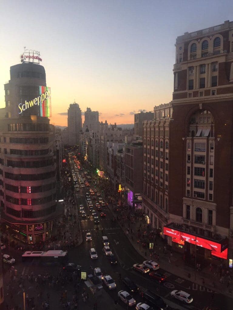 Rooftop at El Corte Ingles in Downtown Madrid - one of the free things to add to Madrid Bucket List