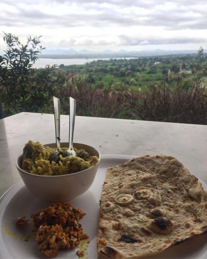 Lunch with a view on our weekend getaway in Igatpuri