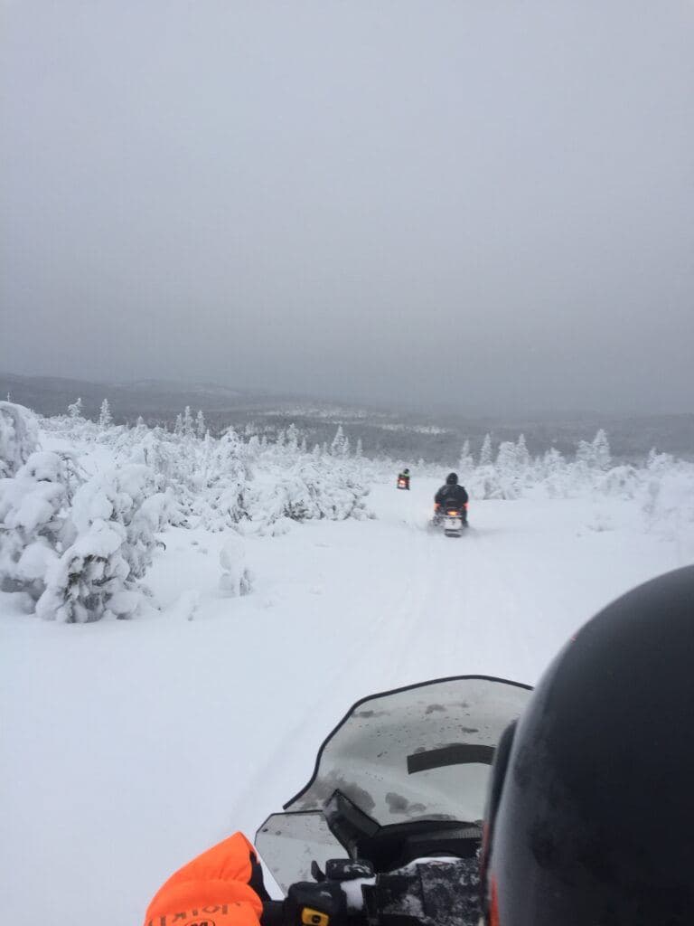 Snowmobiling in Finnish Lapland